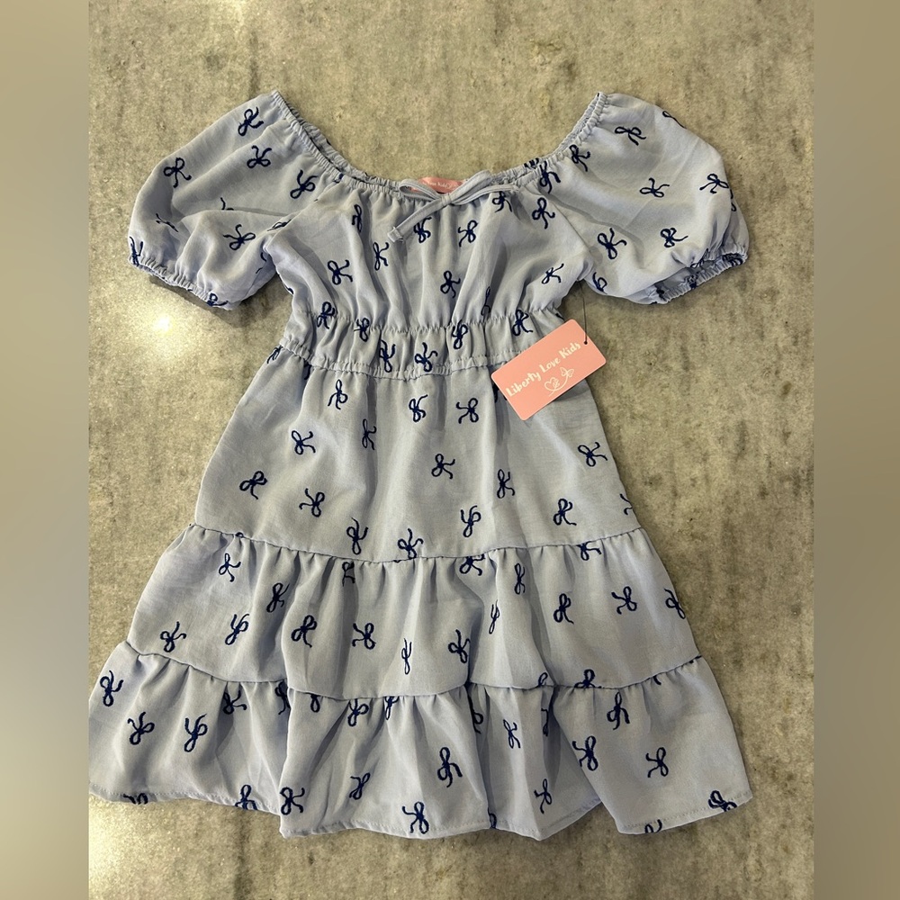 Liberty Loves Kids Dress with Bow Pattern Size 10
